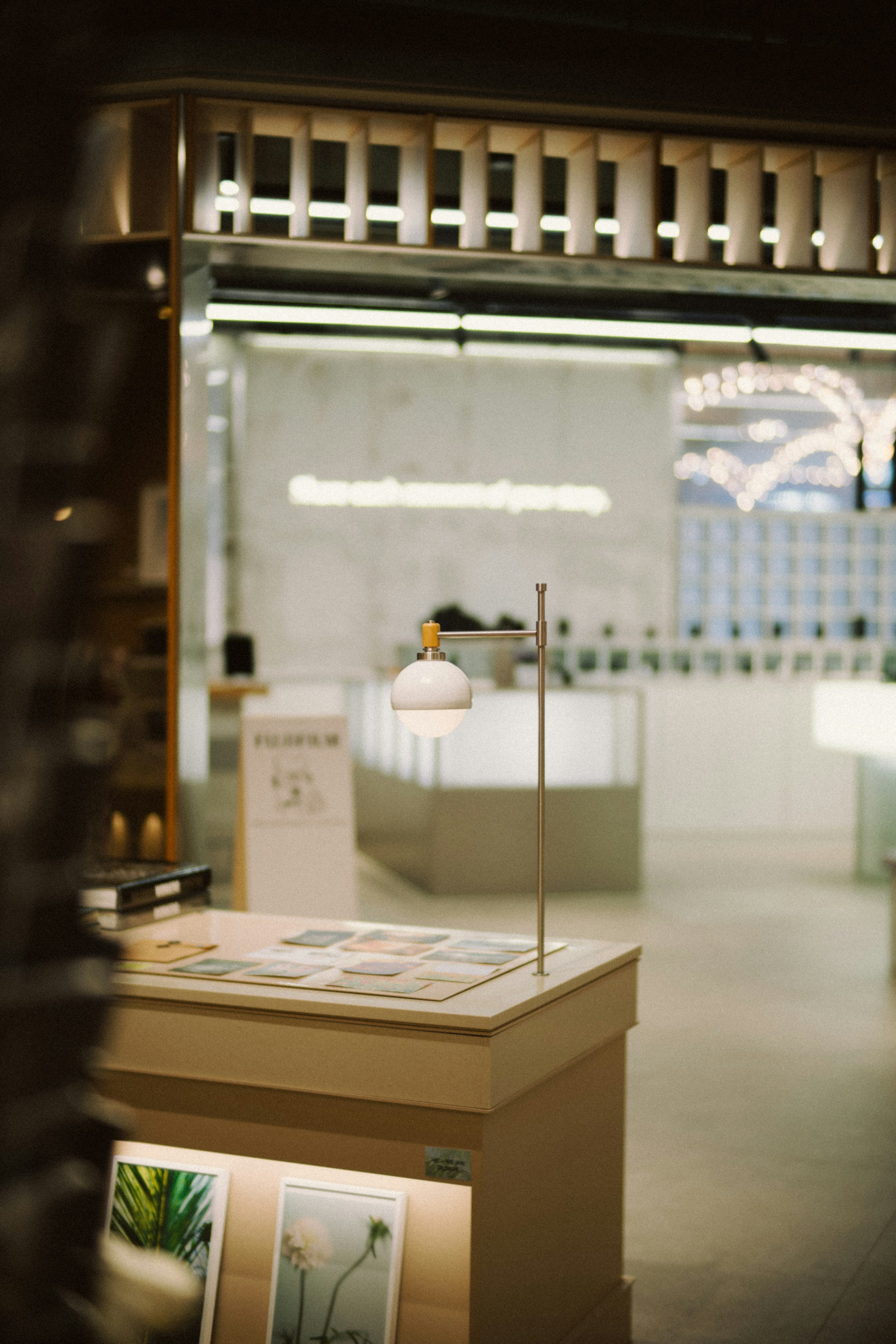 Modern retail interior with display lighting